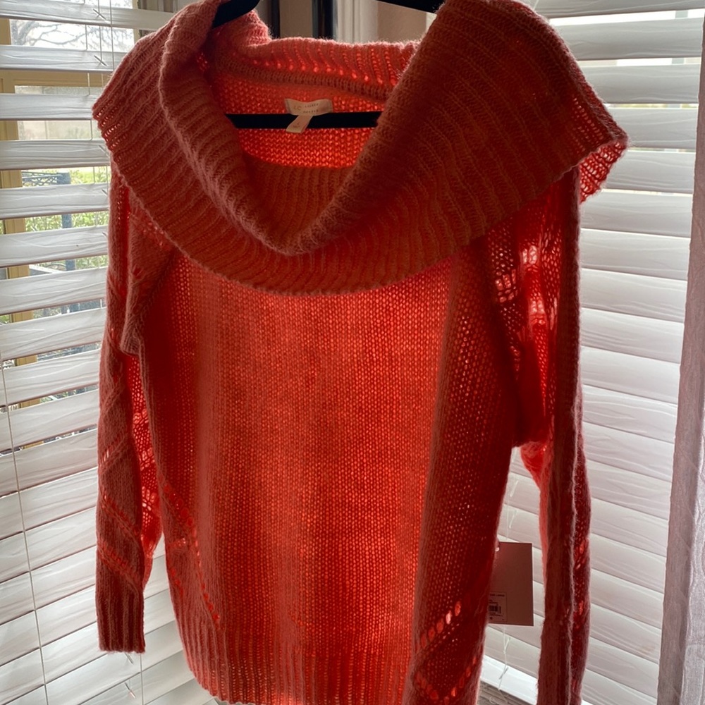 Lauren Conrad Salmon Off Shoulder Sweater